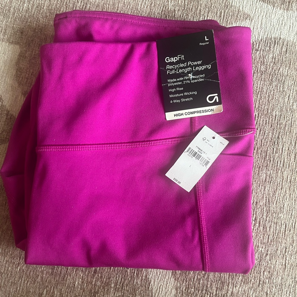 GapFit High Rise Recycled Power Full Length Leggings (L)